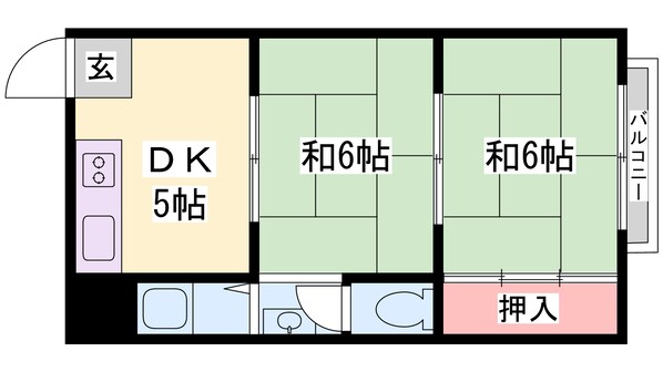 下手野ＮＳハイツの物件間取画像